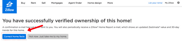 picture of zillow correct home facts