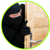 picture of burglar opening door