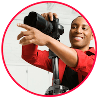 picture of a photographer preparing to take photos