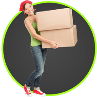 picture of a woman carrying free moving boxes