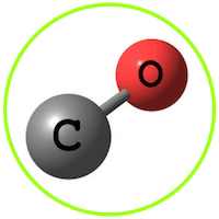 picture of carbon and monoxide molecule