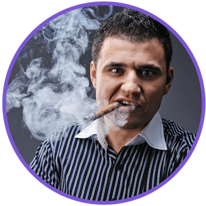picture of a man smoking a cigar