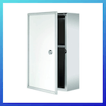 picture of Croydex Trent Stainless Steel Lockable Surface Mount Medicine Cabinet with Keys