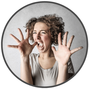 picture of a woman screaming