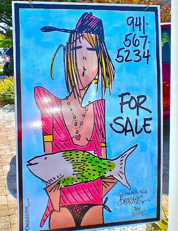 picture of local artist designed fsbo sign