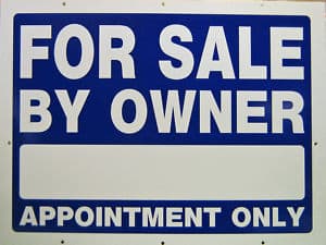 picture of a for sale by owner sign with by appointment only