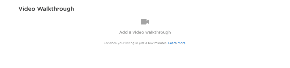 picture of adding a video walkthrough on zillow listing