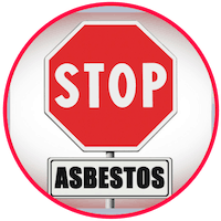 picture of asbestos warning sign