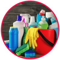 picture of harsh cleaning products