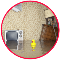picture of a flooded house