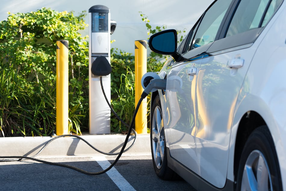 picture of an electric car charging