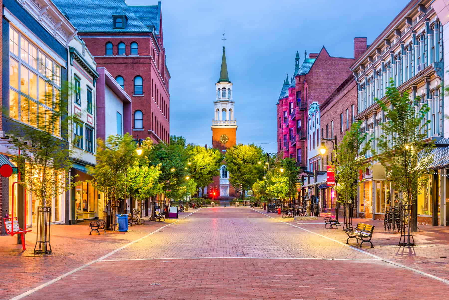 picture of Burlington, Vermont, USA at Church Street Marketplace.