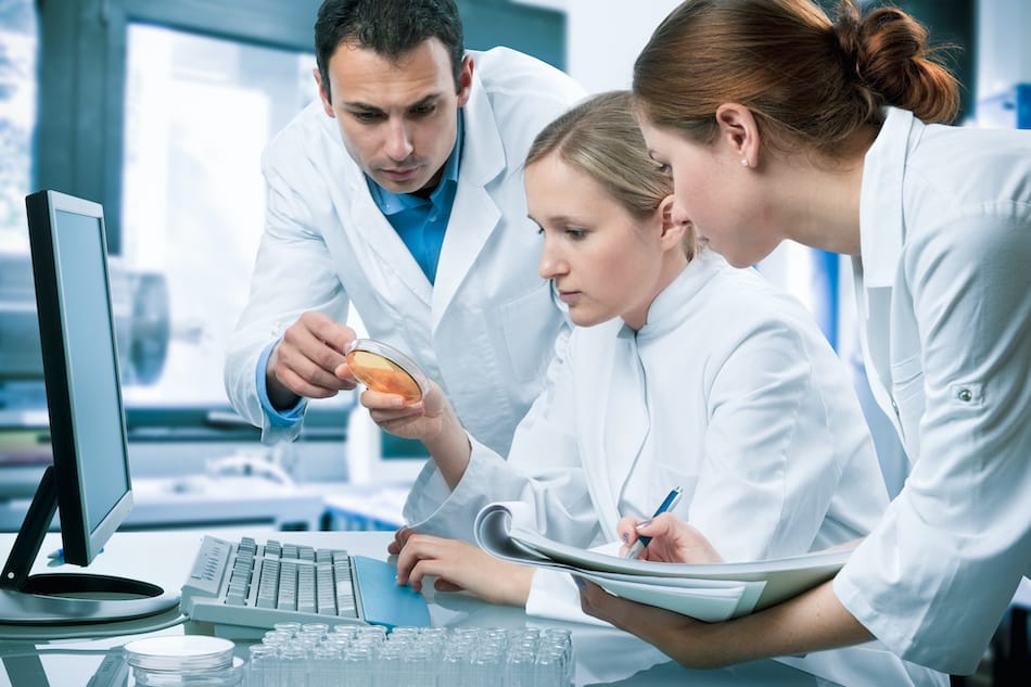 picture of Group of medical research scientists working at the laboratory