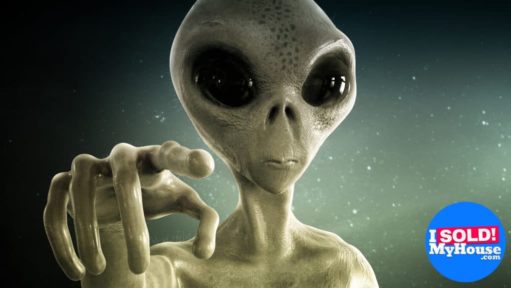 picture of an alien pointing with their finger