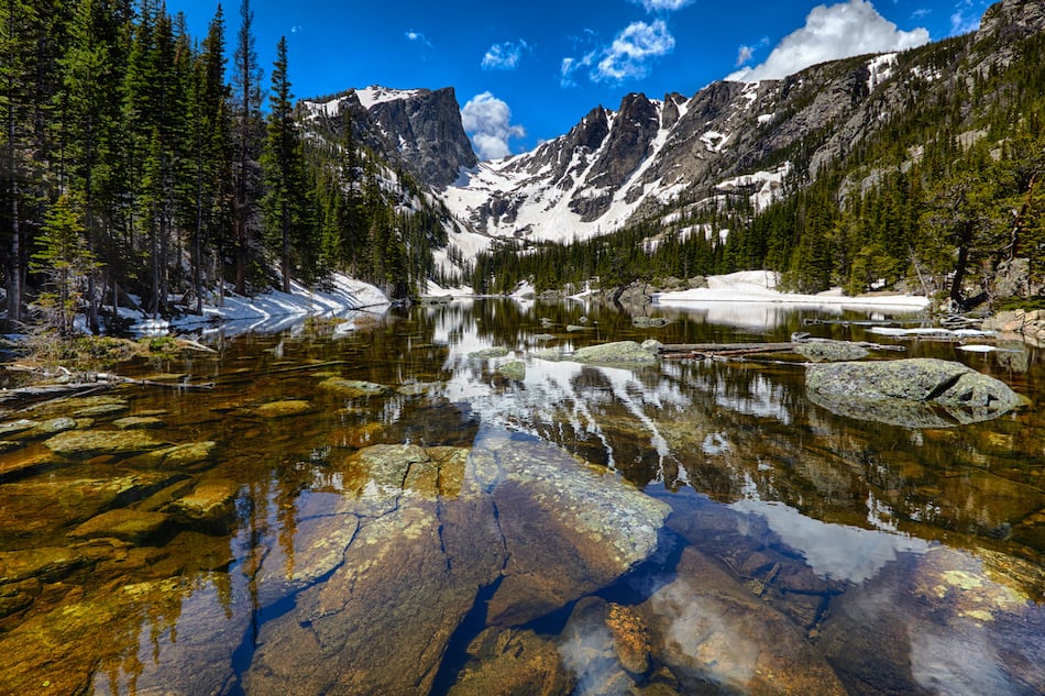 Dream Lake at the Rocky Mountain National Park, Colorado, USA