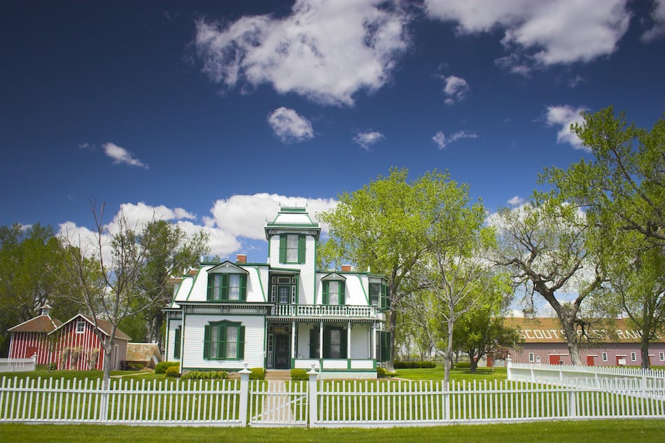 Farm and house of the famous Buffalo Bill near North Platte in Nebraska