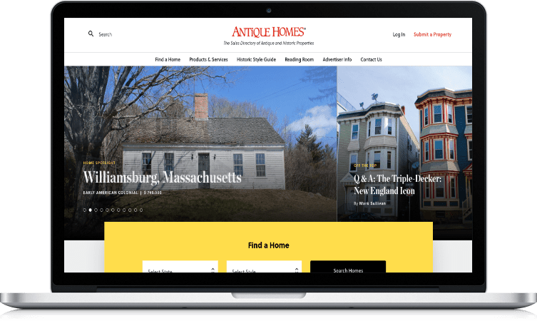 picture of antique homes magazine website
