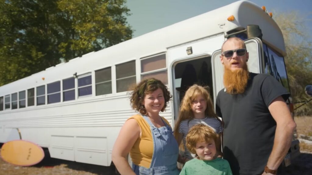 The Geasey Family of 4 Lives DEBT FREE In a Converted 1996 Bluebird Bus