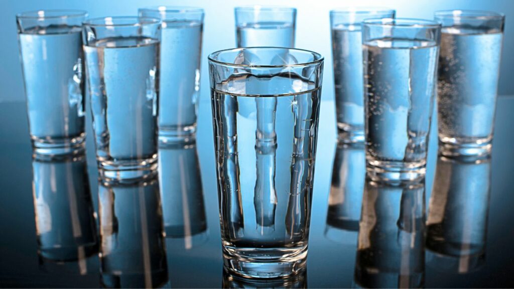 You need to drink eight glasses of water a day
